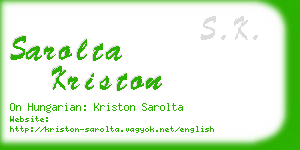 sarolta kriston business card